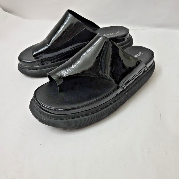 Jeffrey Campbell Chopper Platform Sandal Black Patent Leather Y2K size 9 - Picture 9 of 11